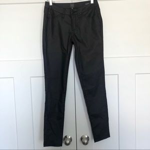 JAG Jeans Coated Matte Black Skinny Pants